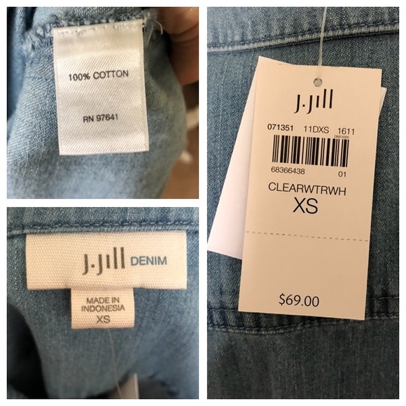 J.Jill- Denim Shirt - Picture 3 of 5